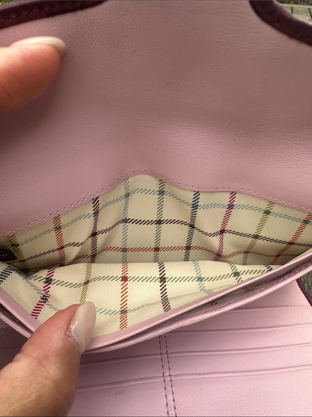 Coach Bleecker Tattersall Signature C Canvas Wallet and Checkbook 2fer!! - Picture 11 of 15